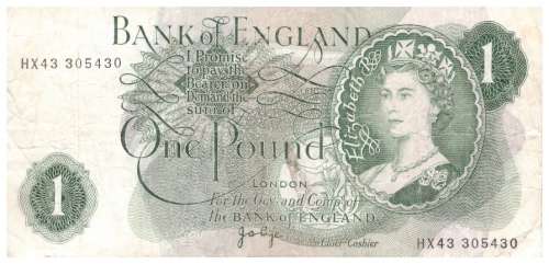 BANK OF ENGLAND - ONE POUND (J B Page)