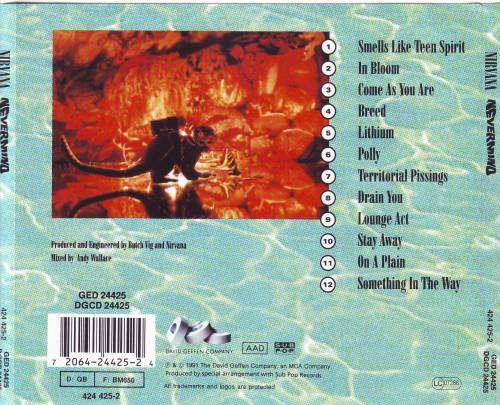 NIRVANA - Nevermind 424 425-2 (FREE BULK SHIPPING)