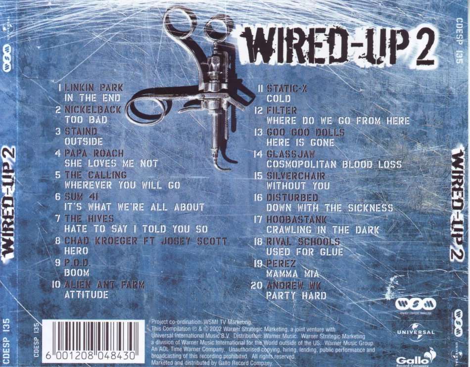WIRED-UP2 - Compilation CDESP 135  (FREE BULK SHIPPING)