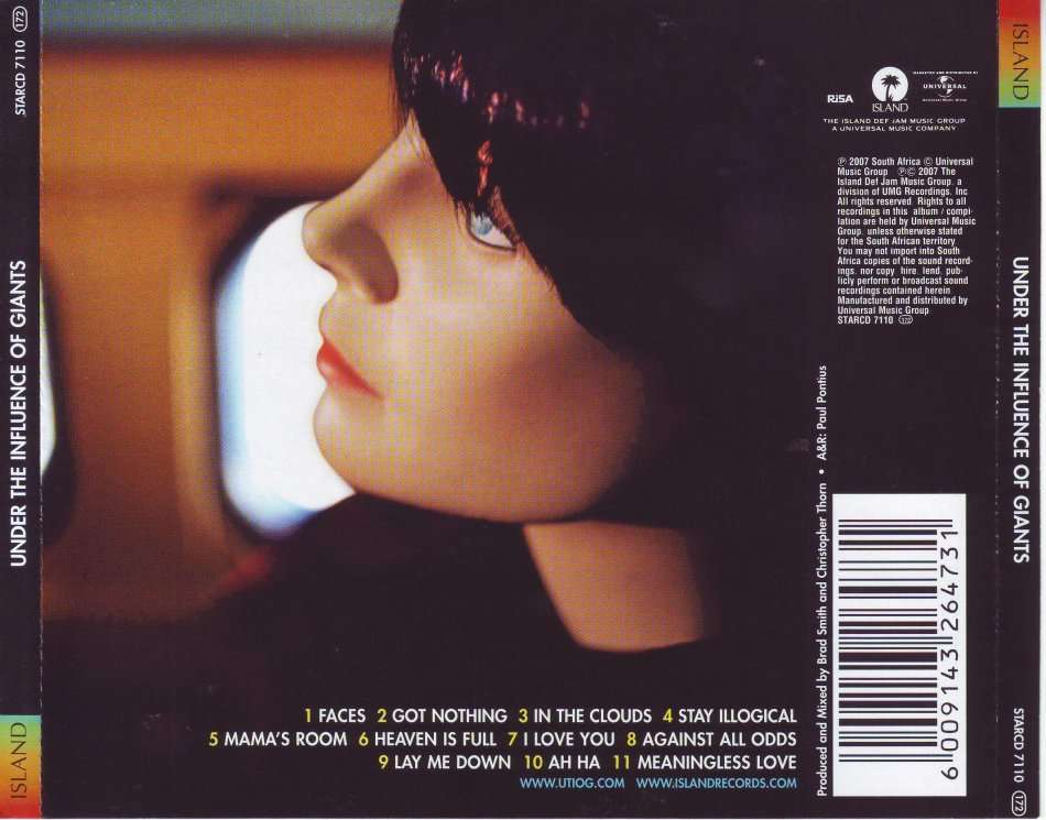 UNDER THE INFLUENCE OF GIANTS - Under the influence of giants(CD) STARCD 7110  NM (R25 SALE)