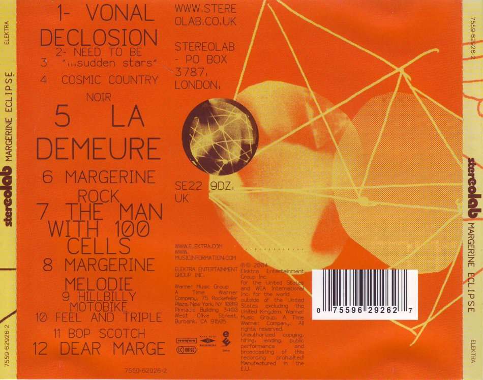 STEREOLAB - Margerine eclipse (CD) 7559-62926-2 NM  (FREE BULK SHIPPING)