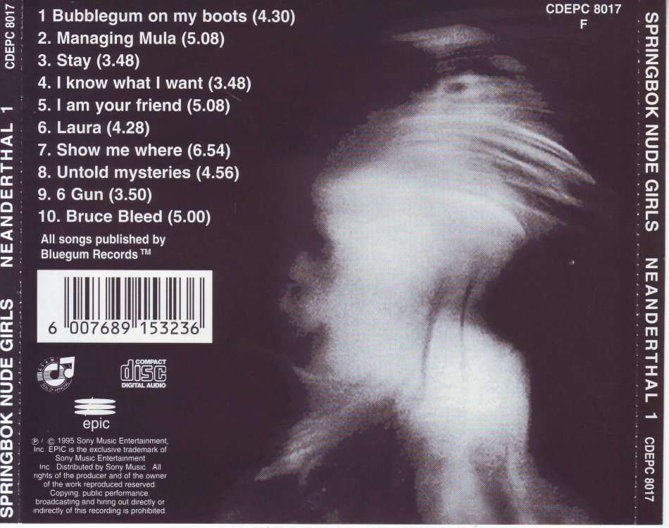 SPRINGBOK NUDE GIRLS - Neanderthal 1 CDEPC 8017  (FREE BULK SHIPPING)