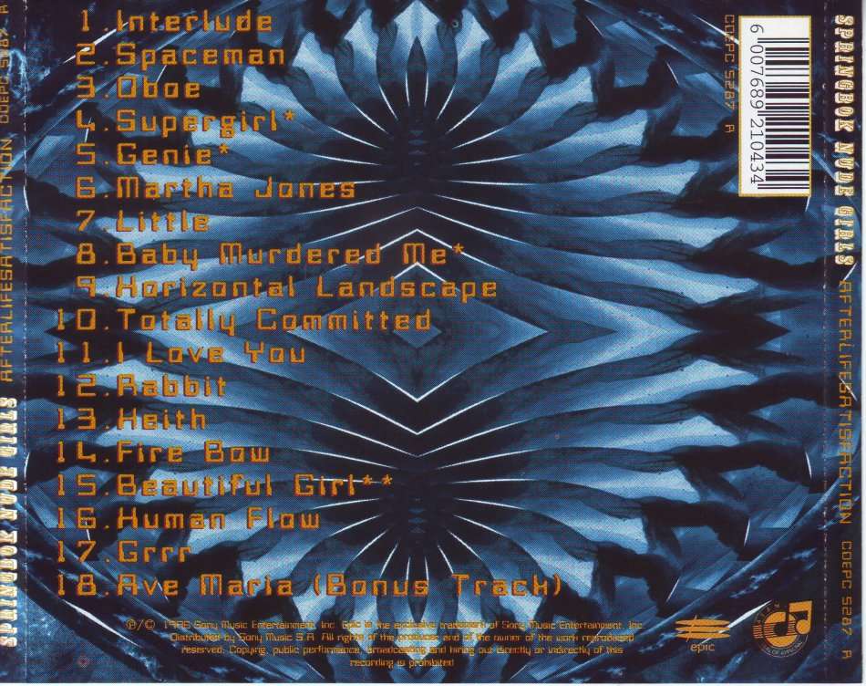 SPRINGBOK NUDE GIRLS - Afterlifesatisfaction CDEPC 5287 A (FREE BULK SHIPPING)