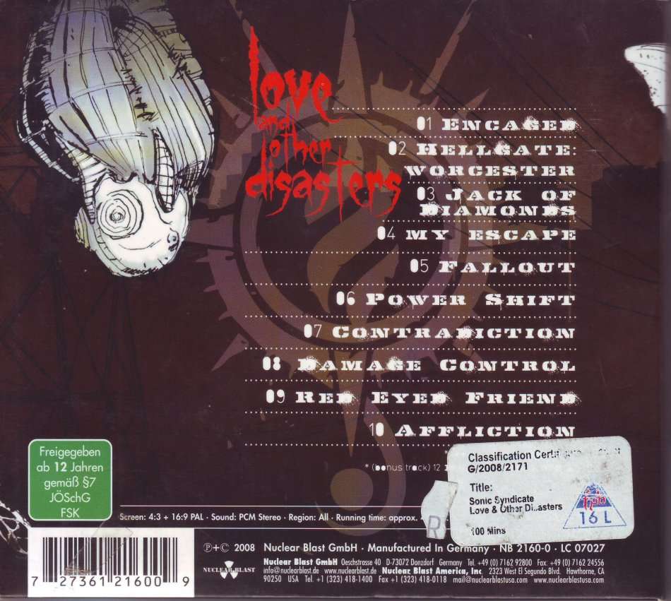 SONIC SYNDICATE - Love and other disasters (CD & DVD) (digipak) 27361 21600 NM