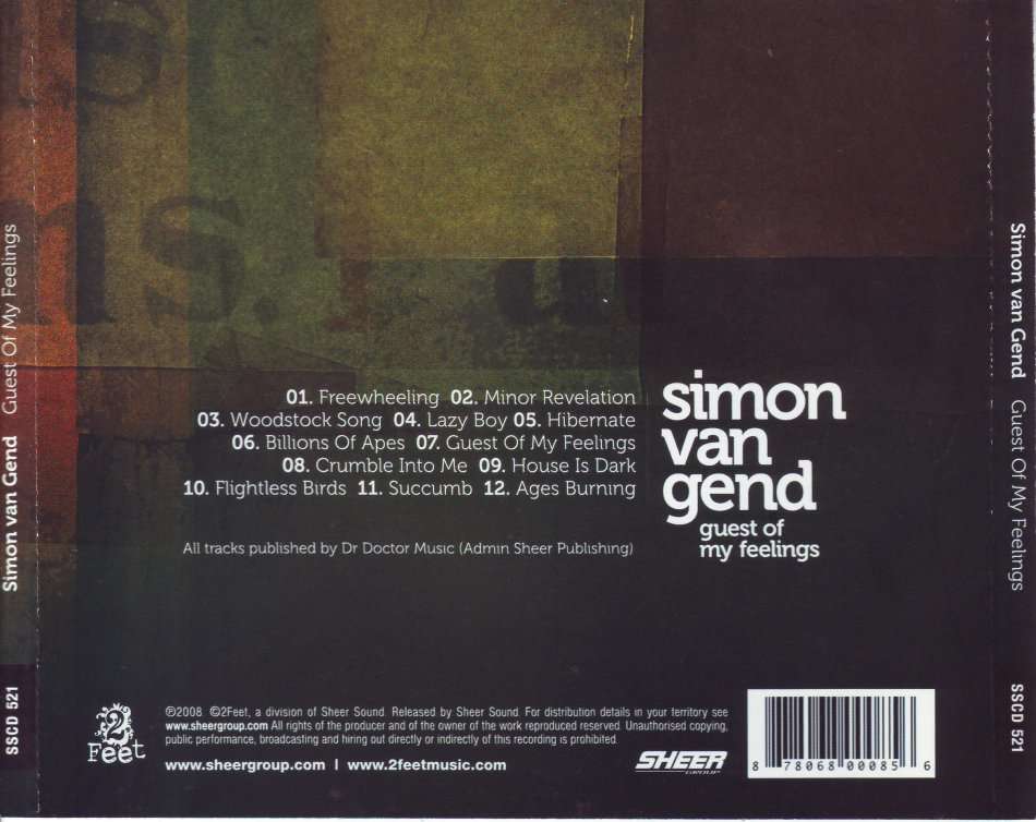 SIMON VAN GEND - Guest of my feelings (CD) SSCD 521 EX