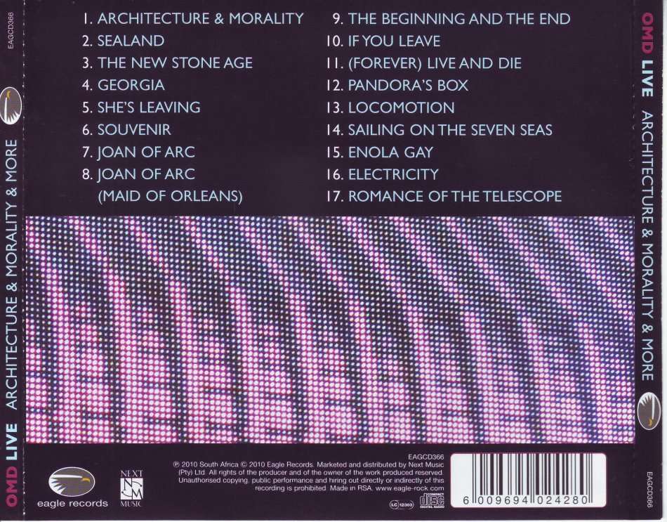 OMD -  Architecture & Morality & More EAGCD 366 Made in South Africa (FREE BULK SHIPPING)