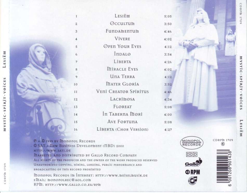 LESIEM - Mystic spirit voices (CD) CDRPM 1709 NM