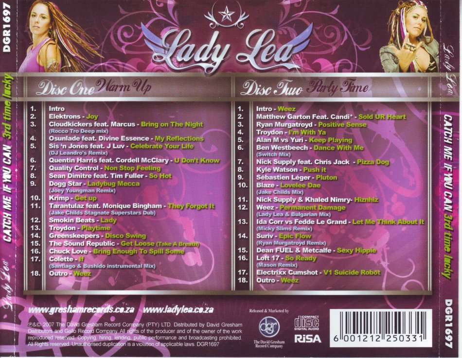 LADY LEA - Catch me if you can : 3rd time lucky (double CD) DGR 1697 K (FREE BULK SHIPPING)