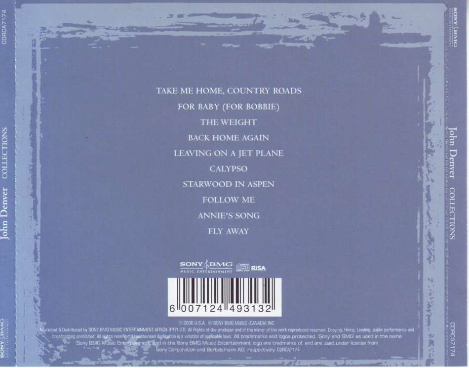 JOHN DENVER - Collections CDRCA 7174  (FREE BULK SHIPPING)