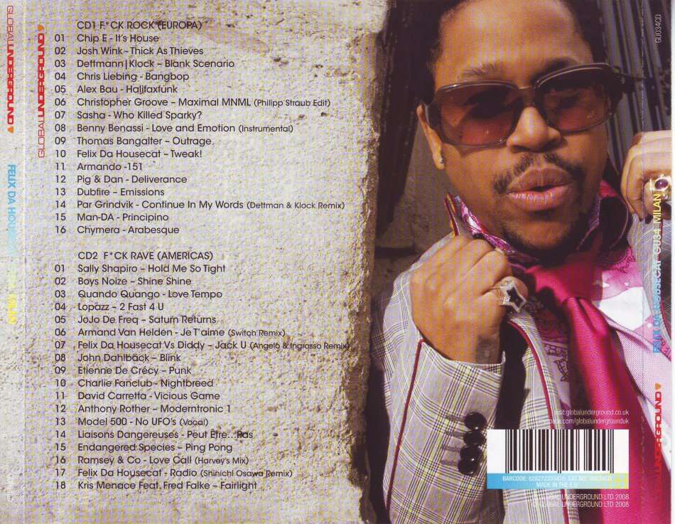 GLOBAL UNDERGROUND - Felix Da Housecat GU34 Milan (compilation, X2 CD) GU034CD NM