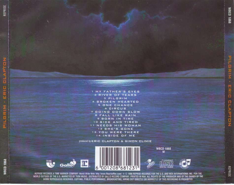 ERIC CLAPTON -  Pilgrim (CD) WBCD 1868 (FREE BULK SHIPPING)