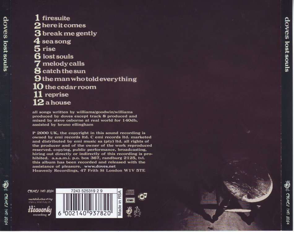 DOVES - Lost souls (CD) CDEMCJ(WF)5854 NM