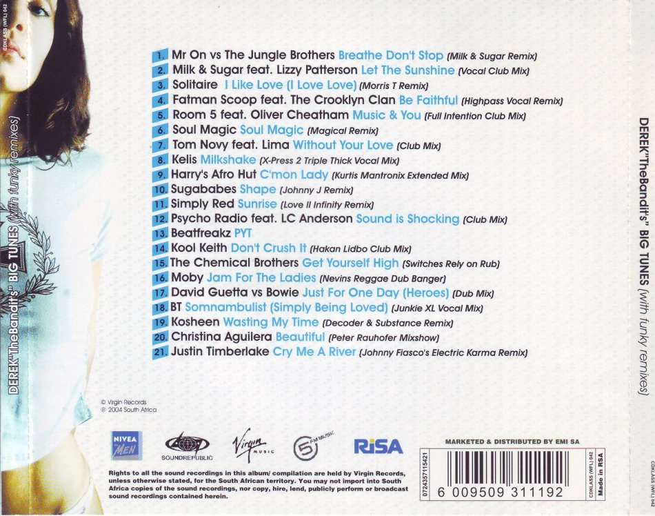 DEREK THE BANDITS Big Tunes with Funky Remixes CDKLASS (WFL) 042 (FREE BULK SHIPPING)