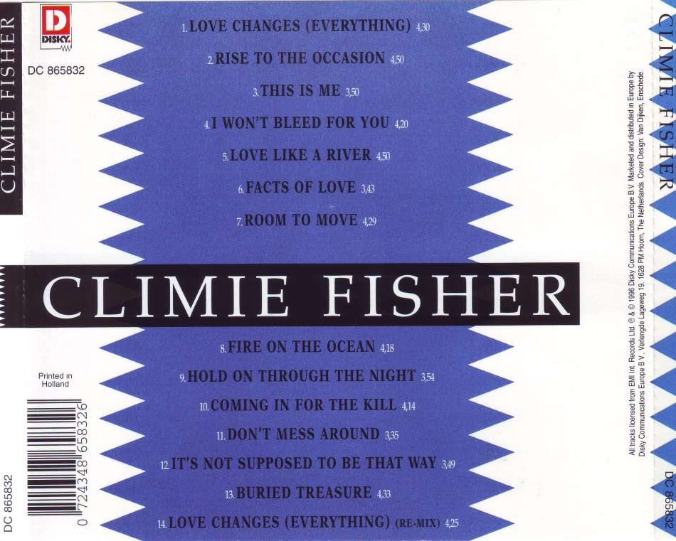 CLIMIE FISHER - The best of Climie Fisher (Disky) DC 865832  (FREE BULK SHIPPING)