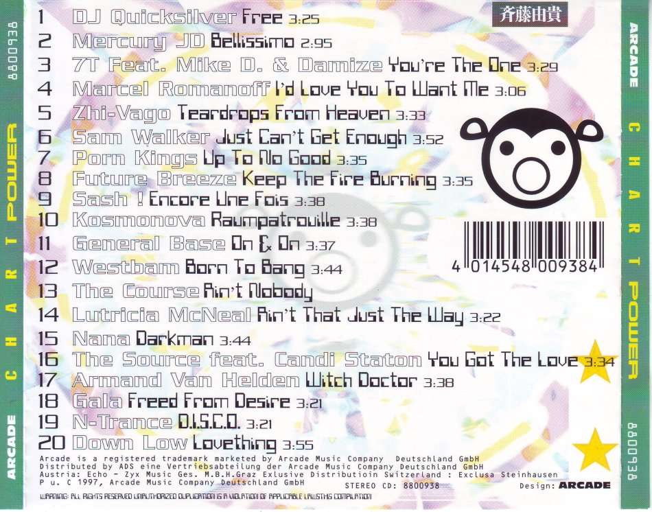 CHART POWER - Compilation (CD) 8800938 EX (R25 SALE)