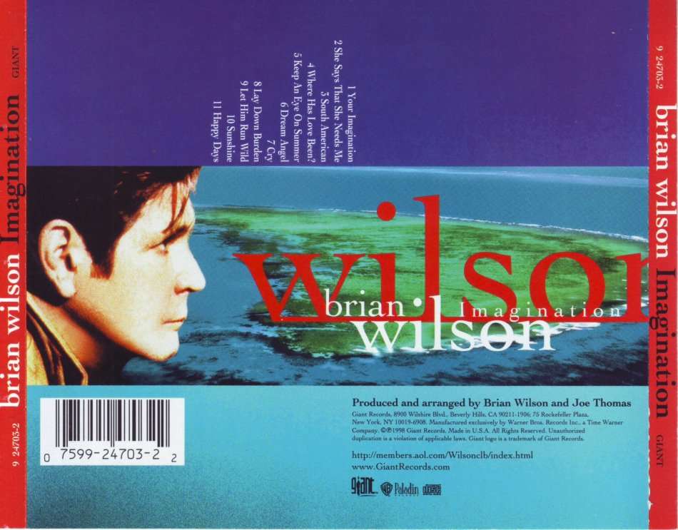 BRIAN WILSON -  Imagination 9 24703-2 NM-
