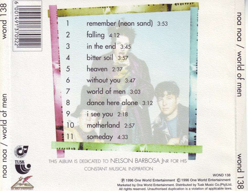 NOA NOA - World of men (CD) wond138 NM