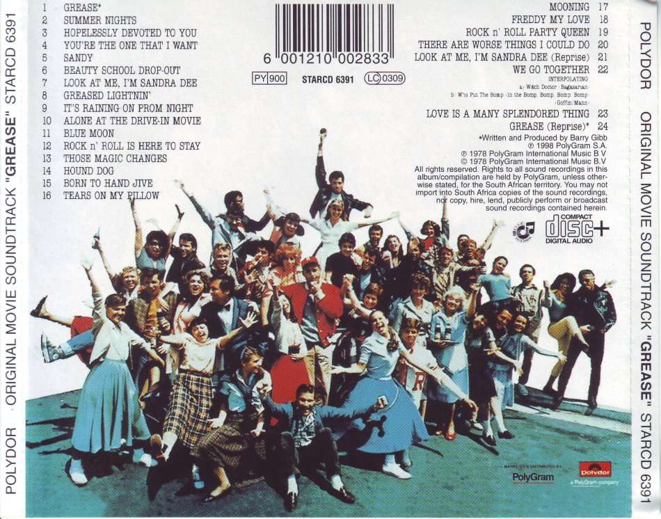 GREASE - Soundtrack STARCD 6391 (FREE BULK SHIPPING)