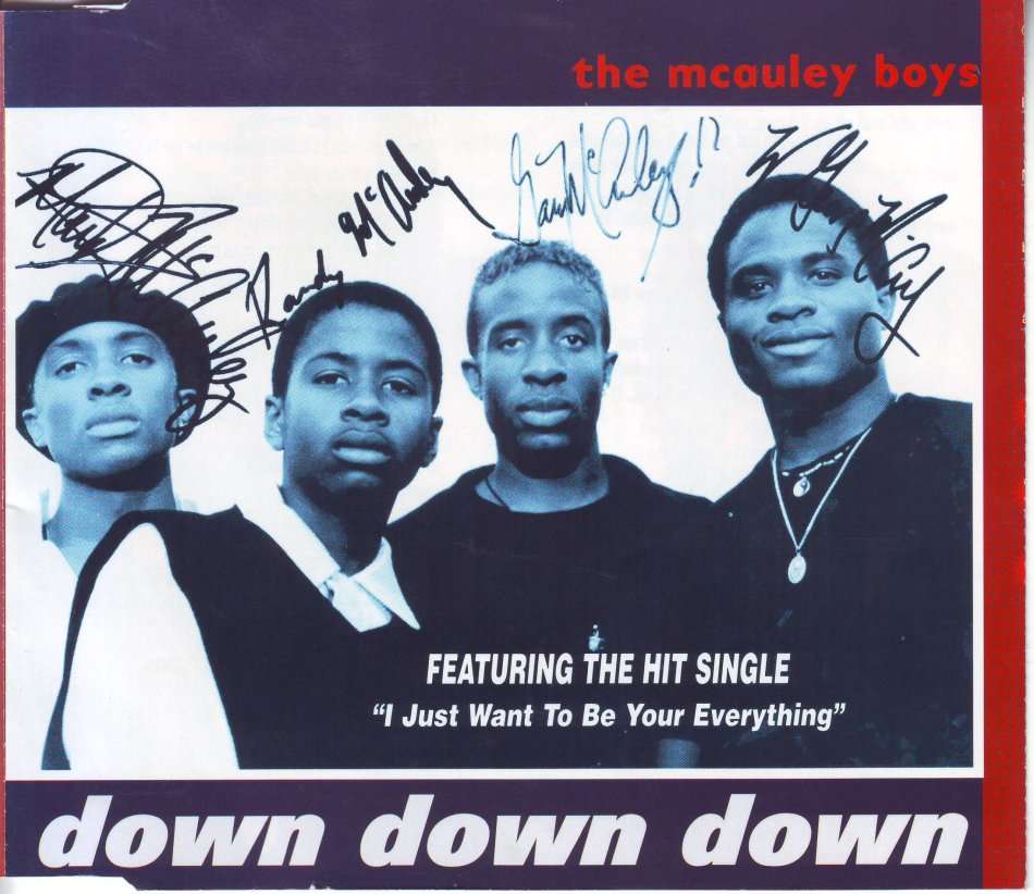 THE MCAULEY BOYS - Down down down (CD single) (signed) RSCDSG 1082 NM-