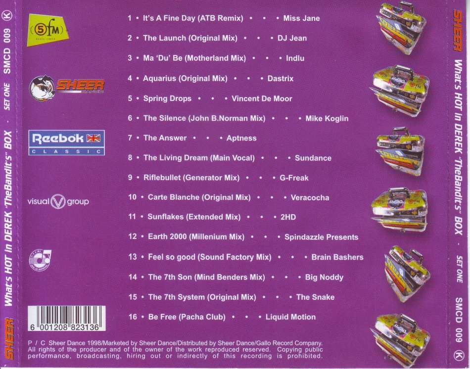 WHAT'S HOT IN DEREK "THE BANDIT'S" BOX - Set one SMCD 009 K  (FREE BULK SHIPPING)