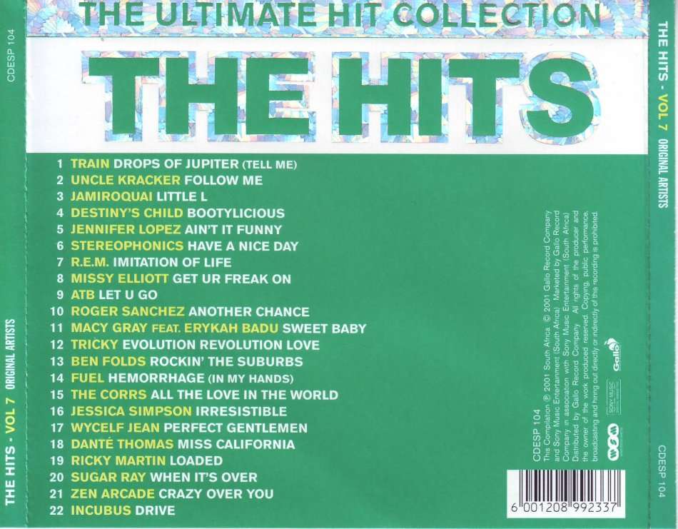 THE HITS 7 - Compilation CDESP 104  (FREE BULK SHIPPING)