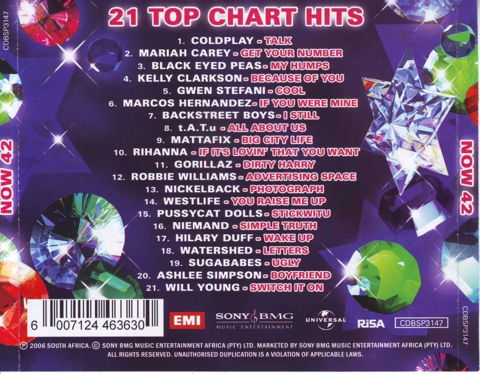 NOW 42 (SA) - Compilation (CD) CDBSP3147 NM-