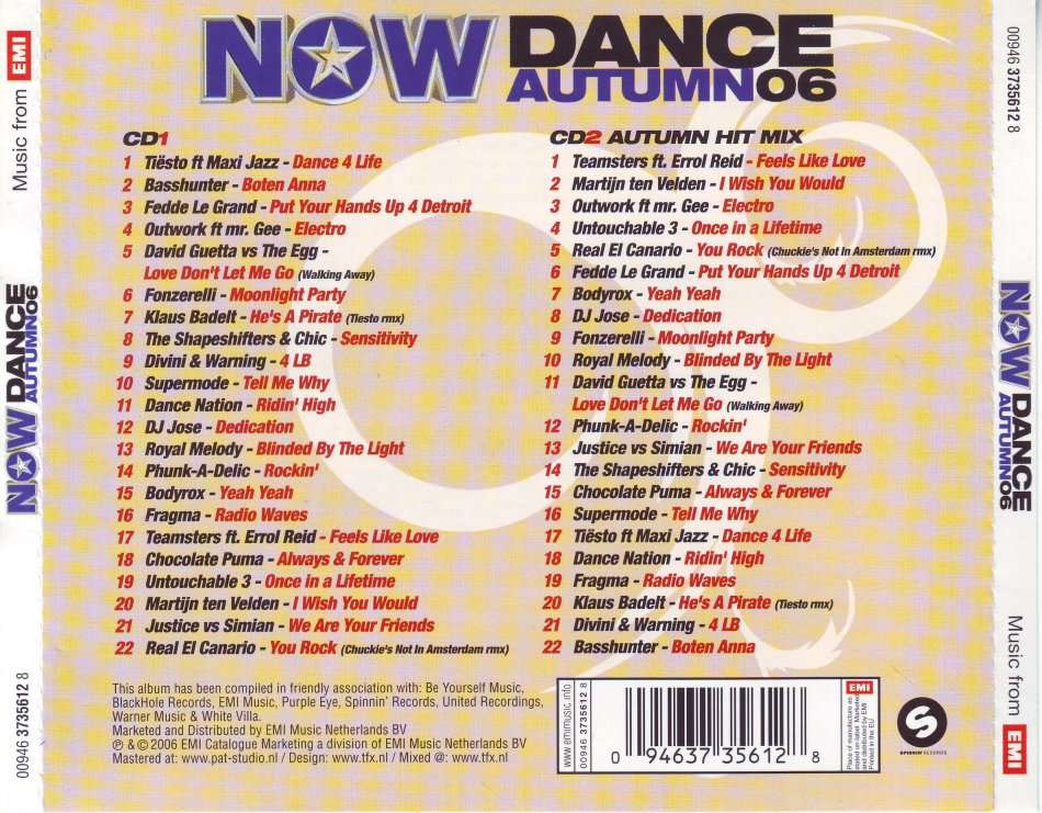 NOW DANCE AUTUMN 06 - Compilation (double CD) 00946 3735612 8 NM