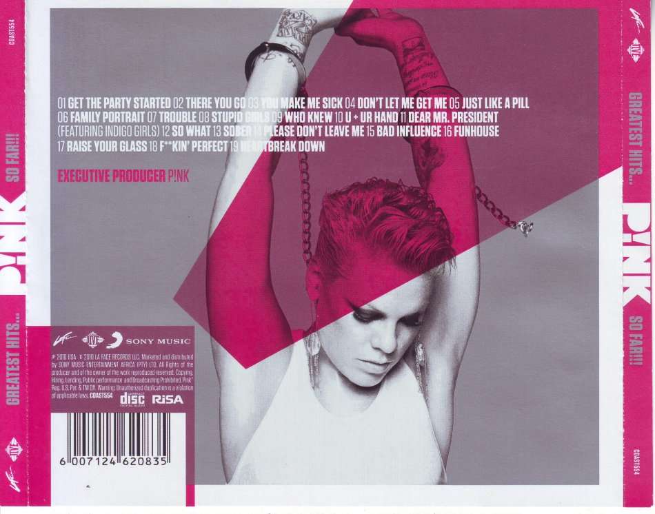 PINK - Greatest hits... so far CDAST 554 (FREE BULK SHIPPING)