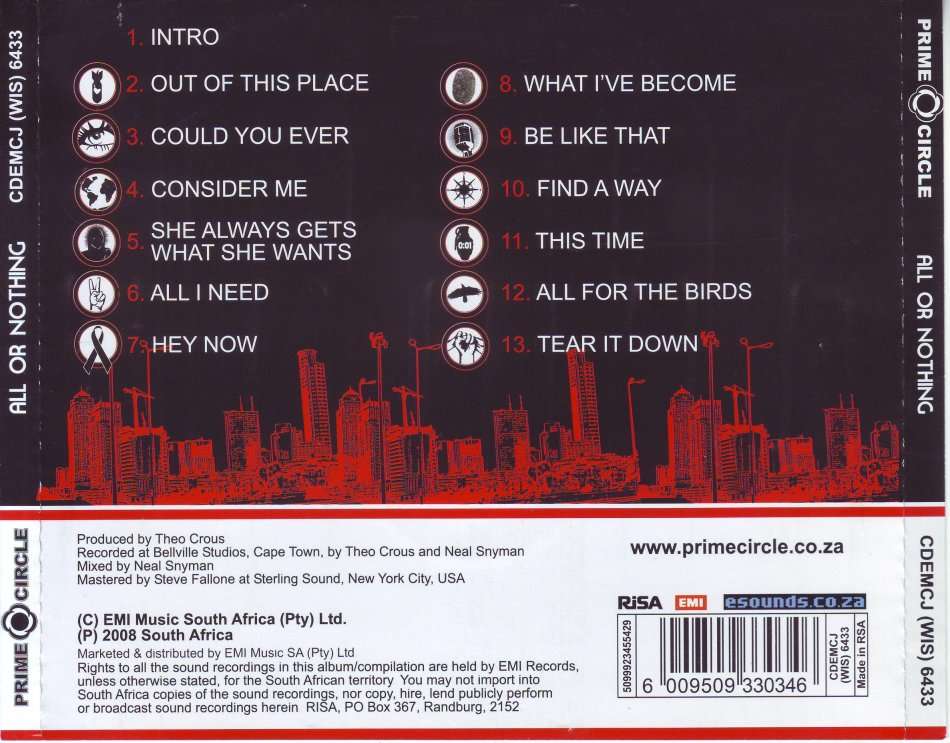 PRIME CIRCLE -  All or nothing (CD) CDEMCJ (WIS) 6433 NM