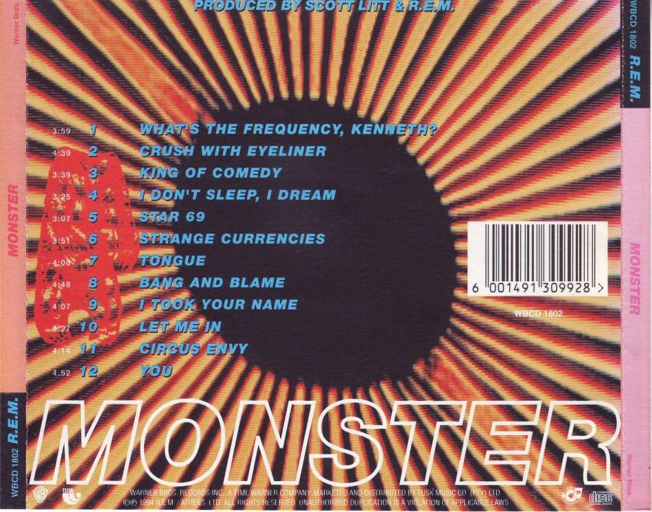 R.E.M. - Monster (CD)  WBCD 1802 EX