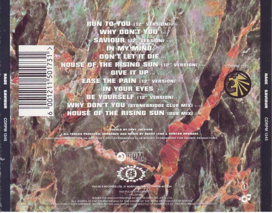 RAGE - Saviour (CD) CDRPM 1345 NM