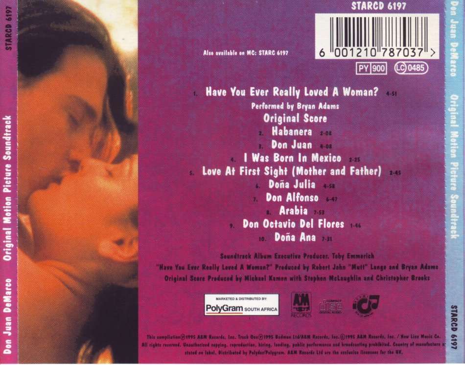 DON JUAN DE MARCO - Soundtrack (CD) STARCD 6197 NM