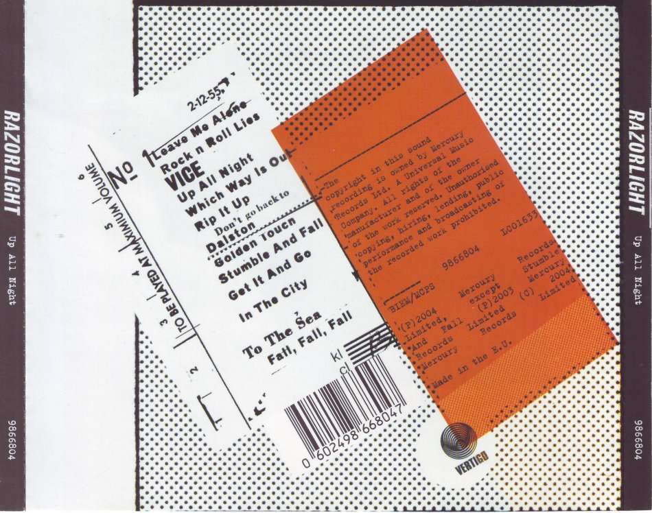 RAZORLIGHT - Up all night (CD) 9866804 NM-