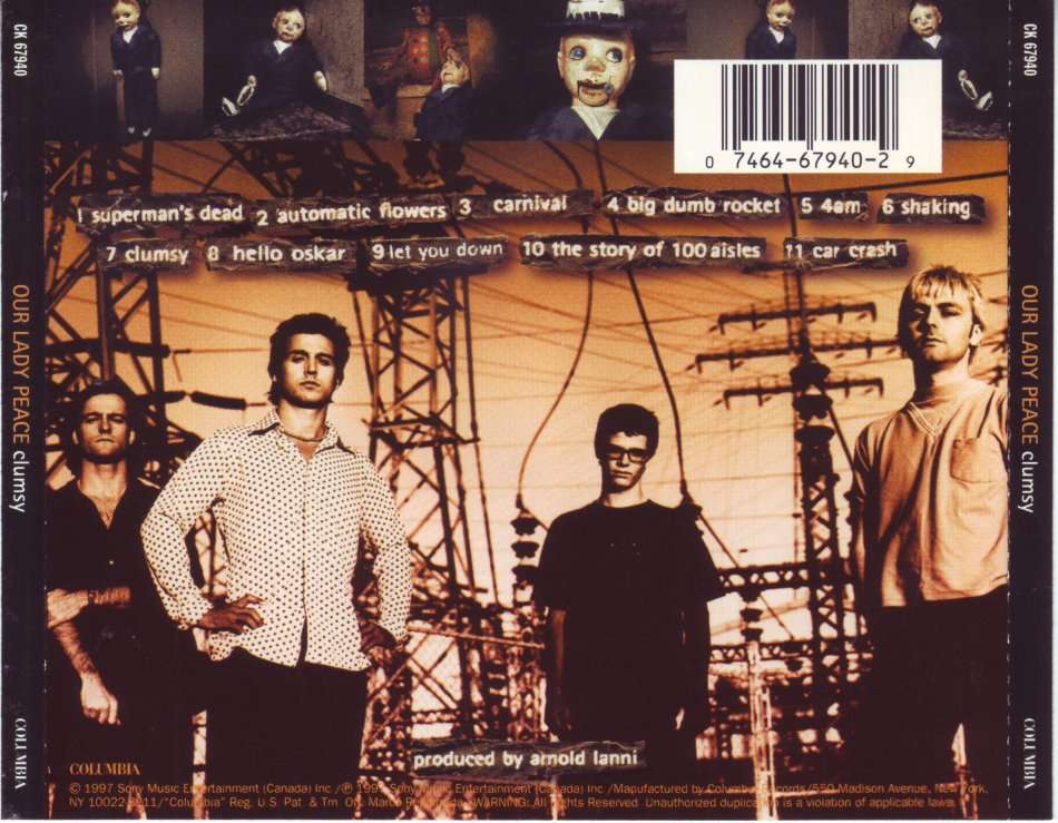 OUR LADY PEACE - Clumsy (CD) CK 67940 EX