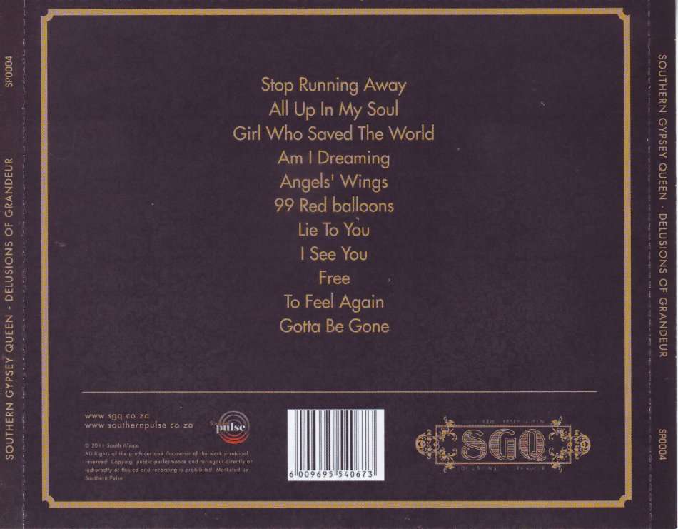 SOUTHERN GYPSEY QUEEN - Delusions of grandeur (CD, signed) SP0004 NM