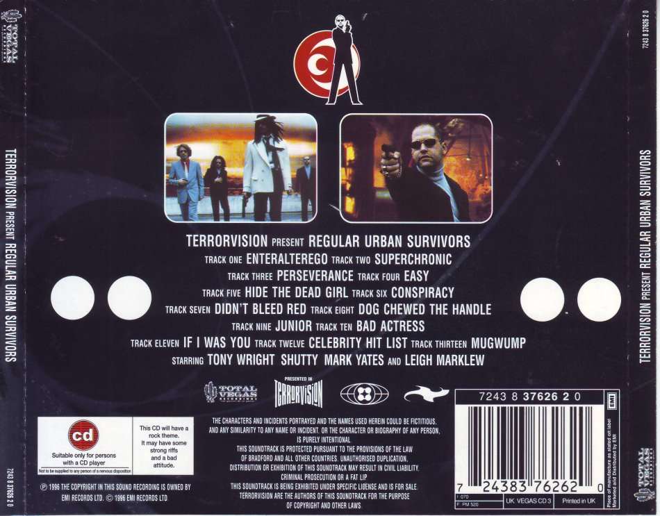 TERRORVISION - Regular urban survivors (CD) 7243 8 37626 2 0 NM