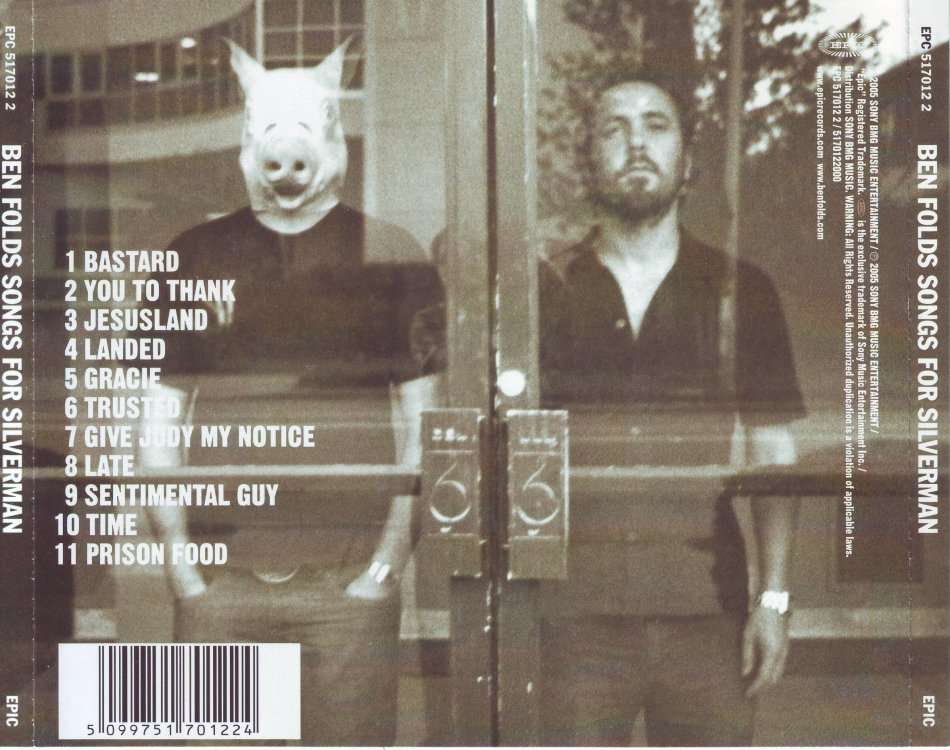 BEN FOLDS - Songs for silverman (CD) EPC 517012 2 NM-
