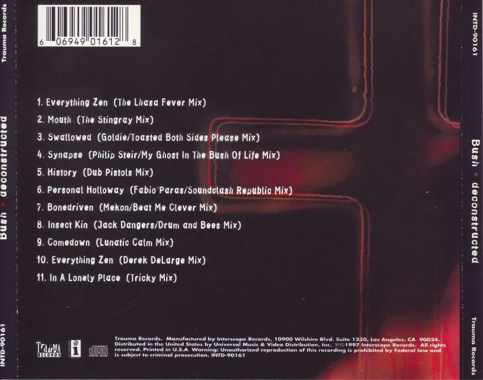 BUSH - Deconstructed (CD) INTD-90161 EX