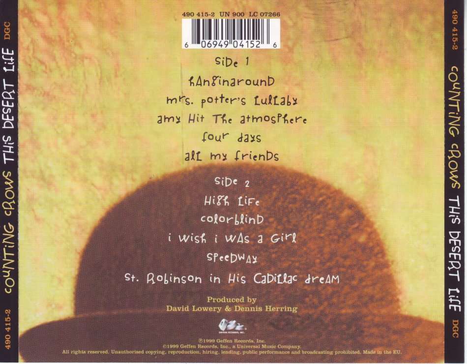 COUNTING CROWS - This desert life (CD) 490 415-2 EX (FREE BULK SHIPPING)