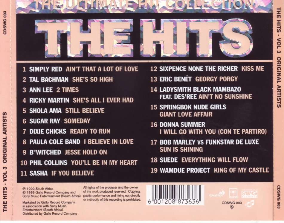 THE HITS VOL.3 - Compilation (CD) CDSWG 003