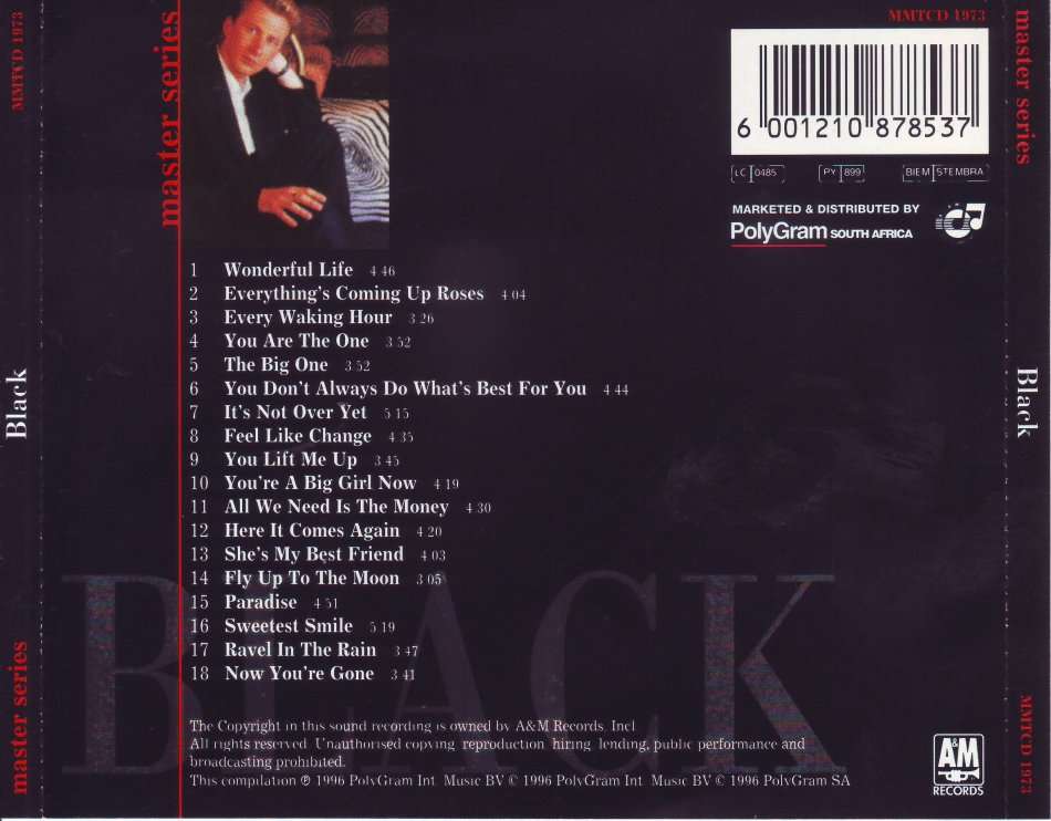 BLACK - Master series (CD) MMTCD 1973  NM