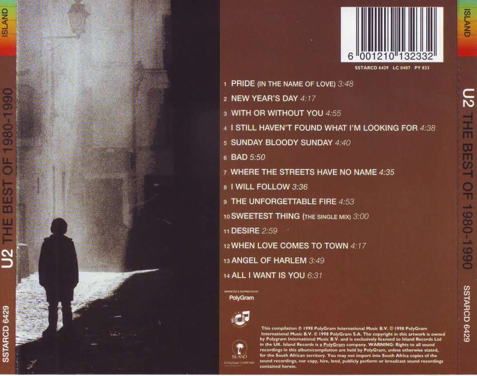 U2 - The best of U2 1980-1990 (CD) SSTARCD 6429 (FREE BULK SHIPPING)