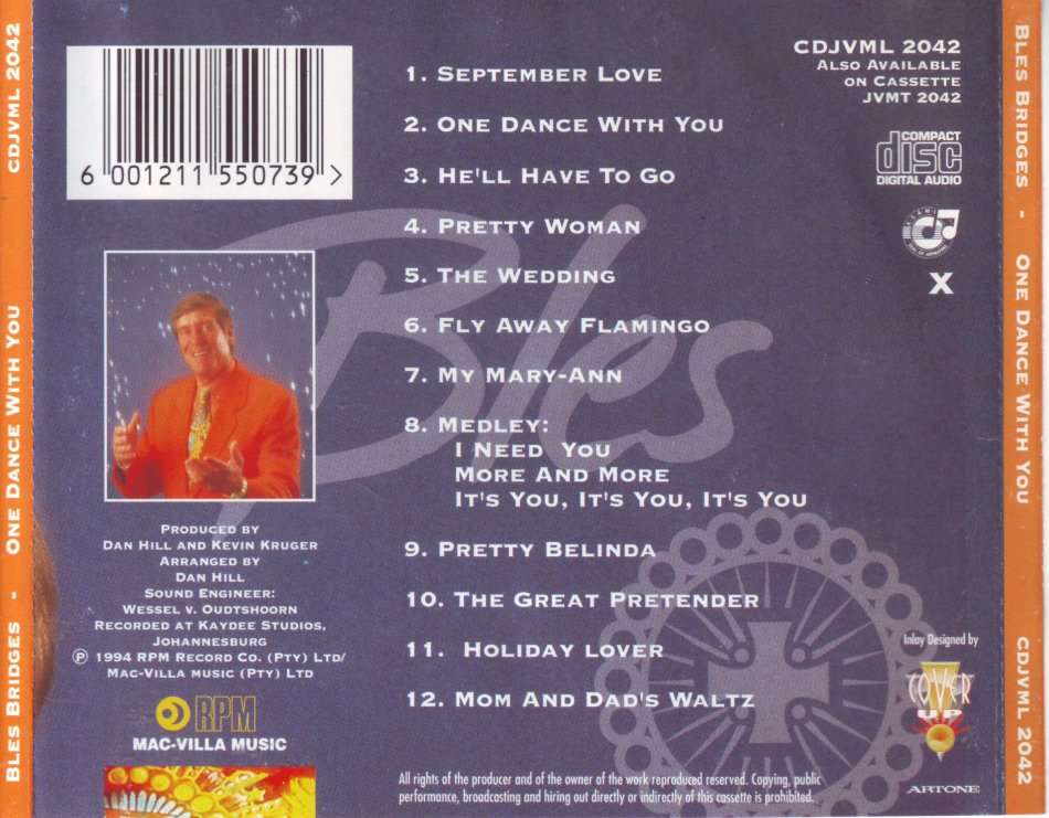 BLES BRIDGES - One dance with you (CD) CDJVML 2042 (FREE BULK SHIPPING)