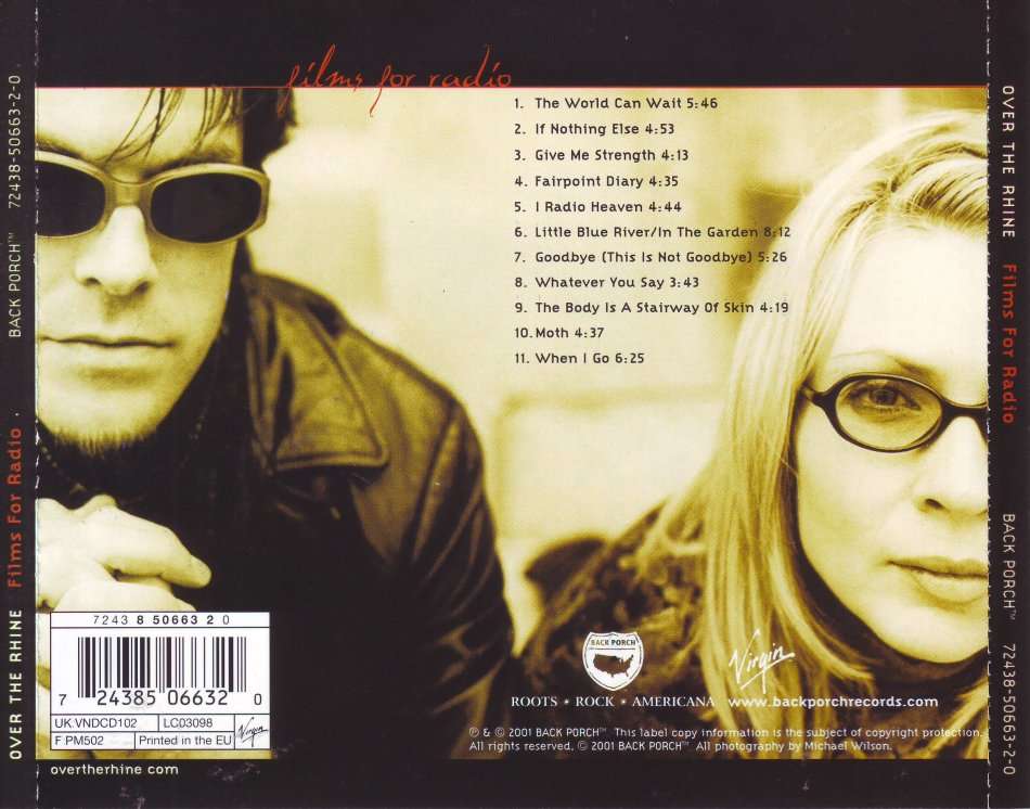 OVER THE RHINE - Films for radio (CD) 72438-50663-2-0 NM-