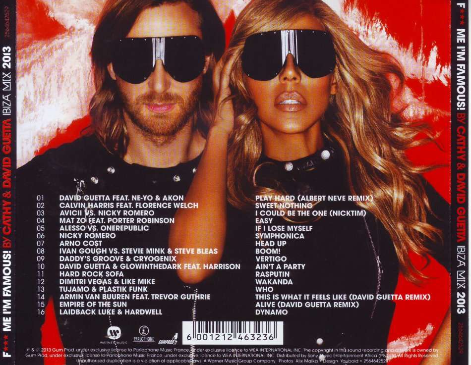 CATHY and DAVID GUETTA - F*** Me I`m Famous Ibiza Mix (CD) 20132564642529 NM
