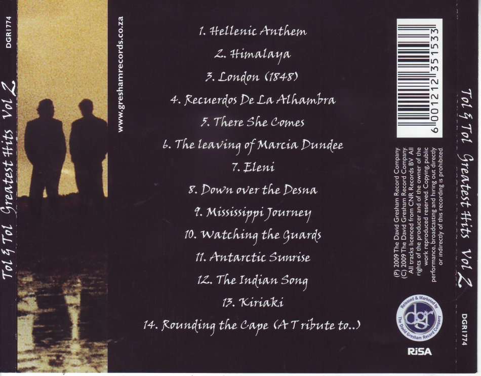 TOL & TOL - Greatest hits vol.2 (CD) DGR1774 (FREE BULK SHIPPING)