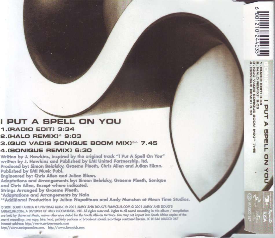 SONIQUE - I put a spell on you (CD single) MAXCD 267 NM-