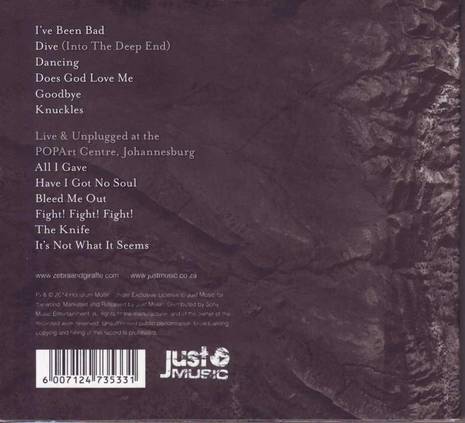 ZEBRA & GIRAFFE - Knuckles (CD, digipak) CDJUST703 NM- (FREE BULK SHIPPING)