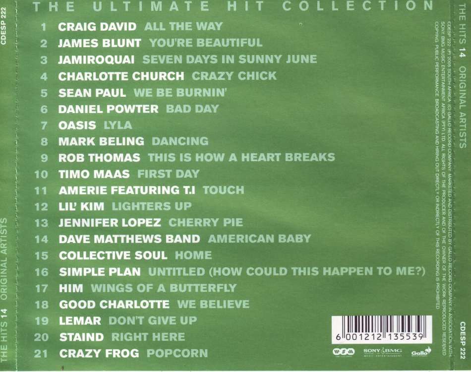 THE HITS 14 - Compilation (CD) CDESP 222