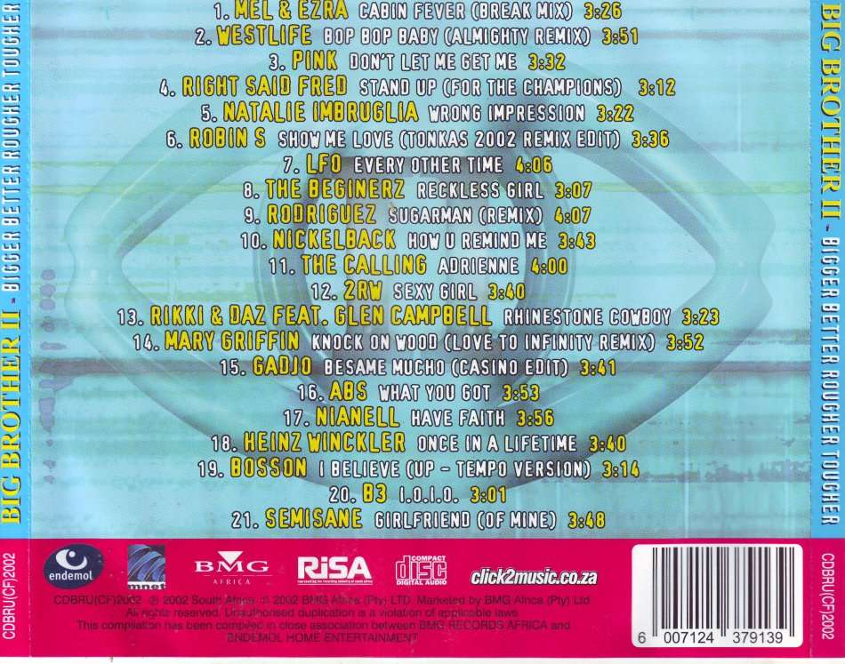 BIG BROTHER II - Compilation (CD) CDBRU (CF) 2002 NM- (R25 SALE)